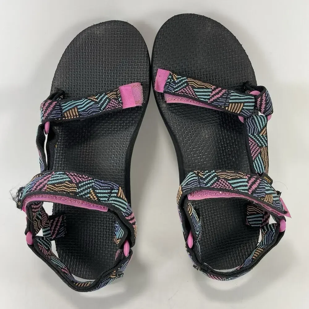 Teva Original Universal Womens Size 6 Multi Pink Retro Strappy Sport Sandal